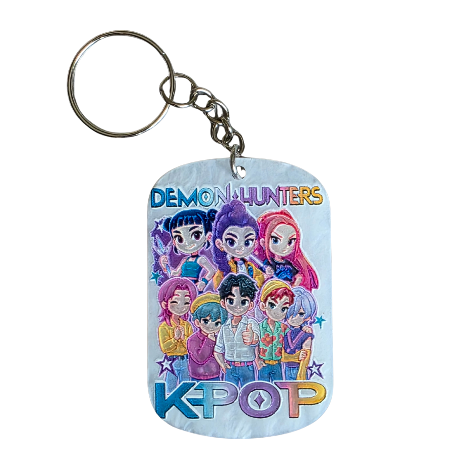 Keychain: K-POP Demon Hunters Kawaii Keyring, Saja Huntrix Theme