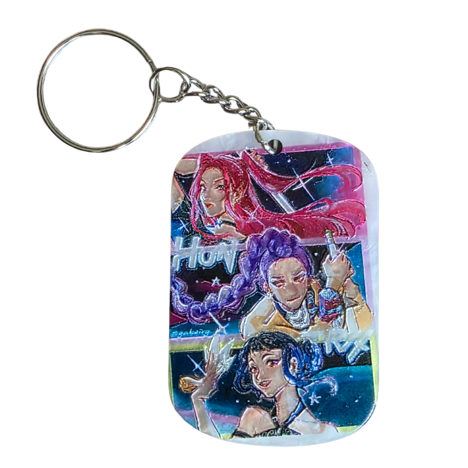 Keychain: K-POP Demon Hunters Kawaii Keyring, Saja Huntrix Theme
