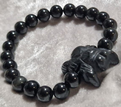 Spider carving Chakra Bead Stretch Bracelet. Spiritual Healing Bracelet Jewellery.
