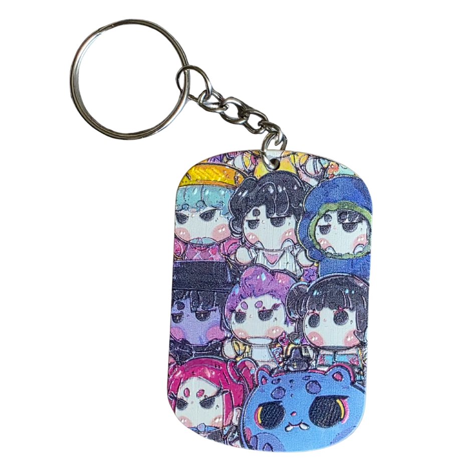 Keychain: K-POP Demon Hunters Kawaii Keyring, Saja Huntrix Theme