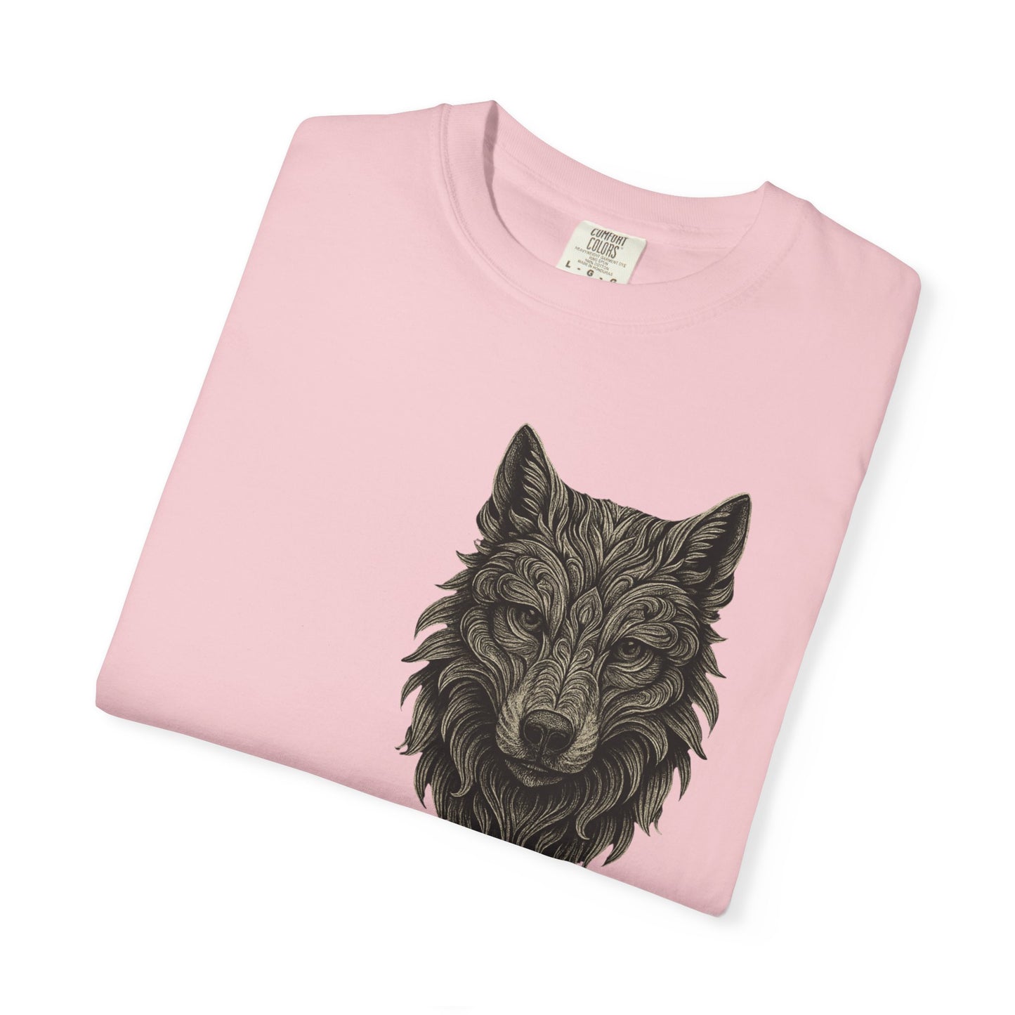 Wolf Graphic T-Shirt — Front Wolf Head Art & Back “RISE. ROAR. REPEAT.” Motivational Tee