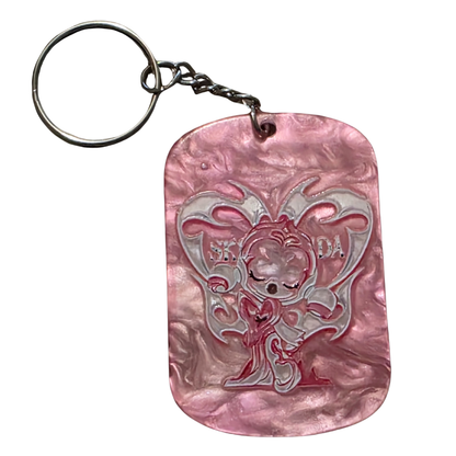 Keychain: Skull Panda Inspired Kawaii Anime Keyring, Bag Charm