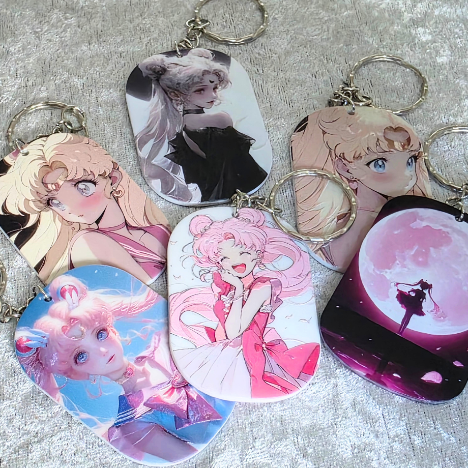 Sailor Moon Keychain: Kawaii Anime Keyring, Bag Charm