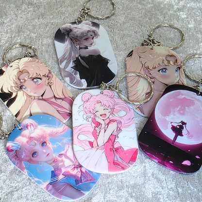 Sailor Moon Keychain: Kawaii Anime Keyring, Bag Charm
