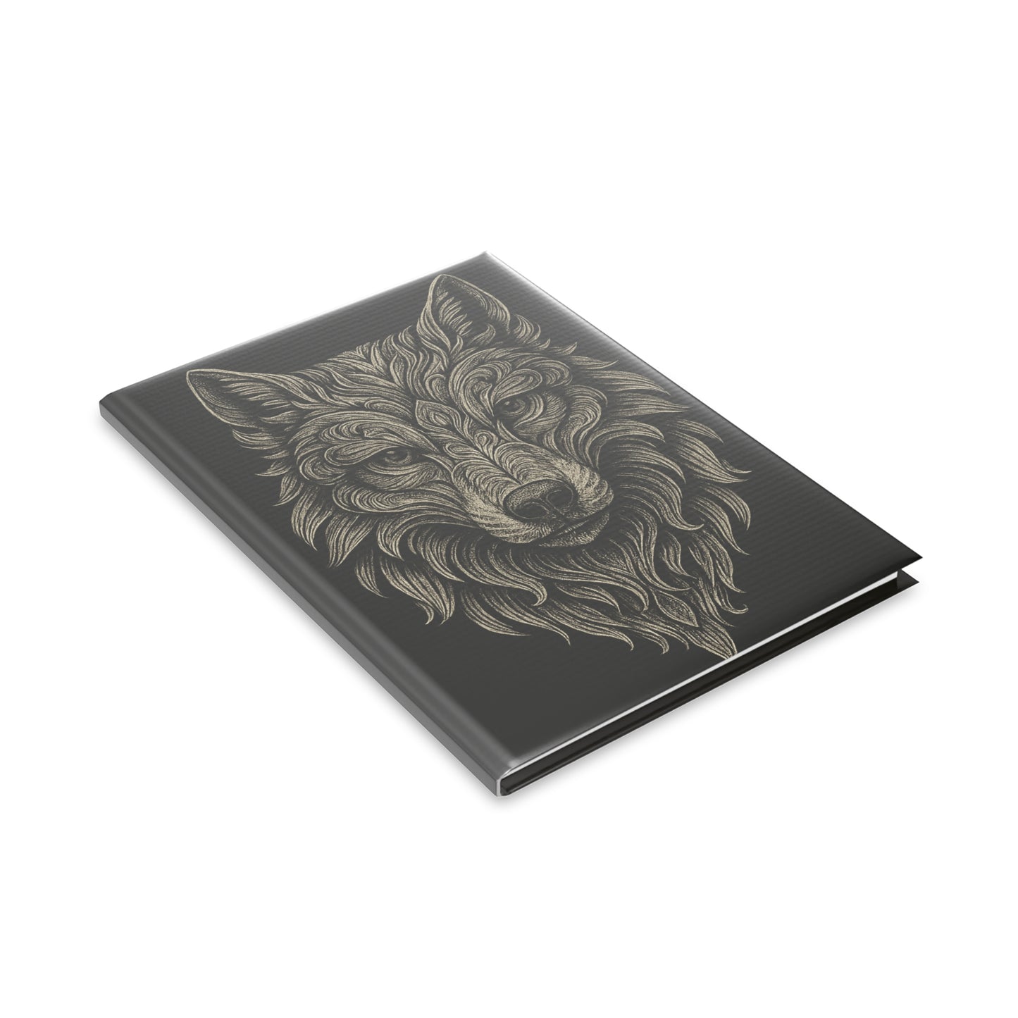 Wolf Head Hardcover Notebook — 'Rise. Roar. Repeat.' Puffy-Cover Journal for Writers & Gift