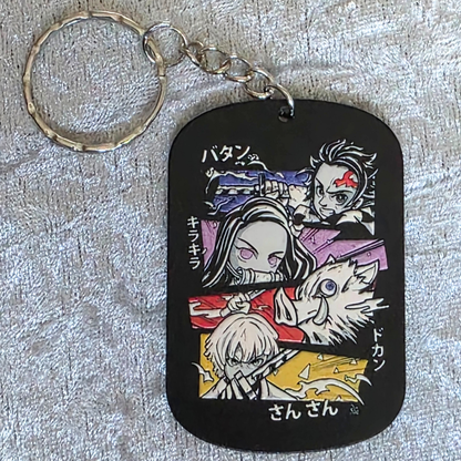 Demon Slayer Keychain – Kawaii Anime Bag Charm & Acrylic Keyring