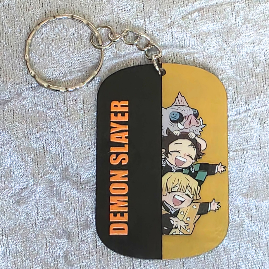 Demon Slayer Keychain – Kawaii Anime Bag Charm & Acrylic Keyring