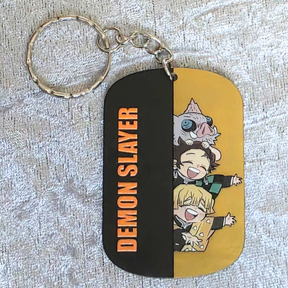 Demon Slayer Keychain – Kawaii Anime Bag Charm & Acrylic Keyring
