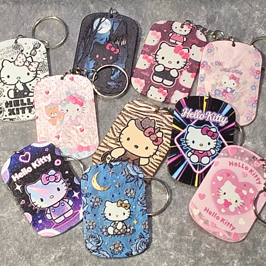 Kitty Keychain – Kawaii Anime Bag Charm & Acrylic Keyring