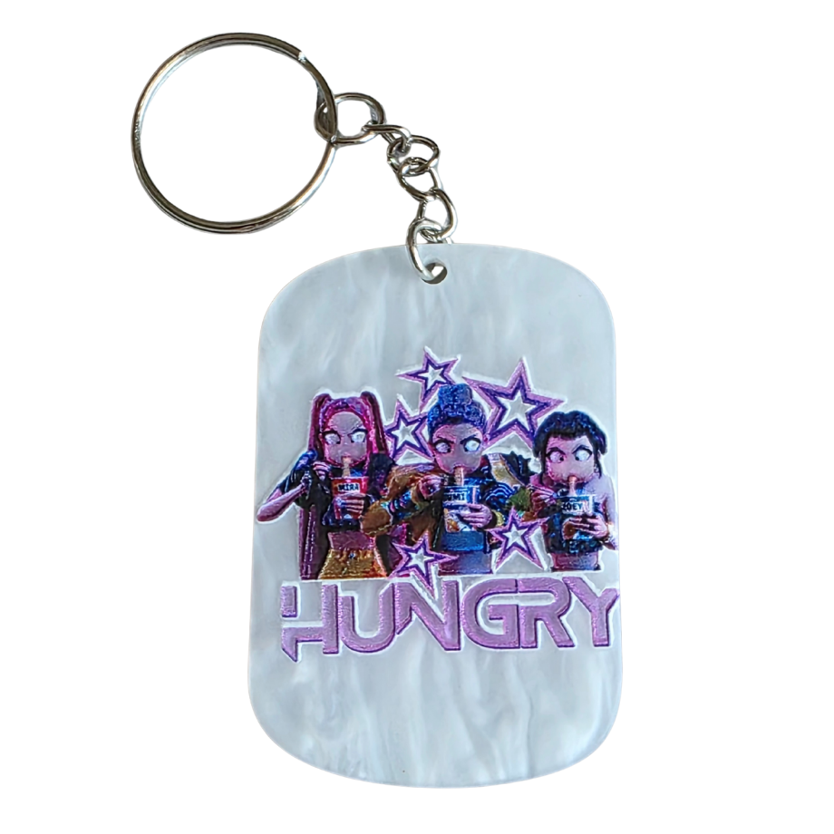 Keychain: K-POP Demon Hunters Kawaii Keyring, Saja Huntrix Theme