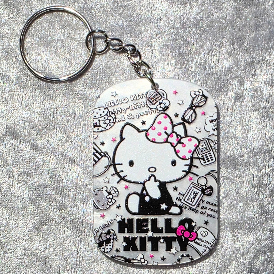 Kitty Keychain – Kawaii Anime Bag Charm & Acrylic Keyring