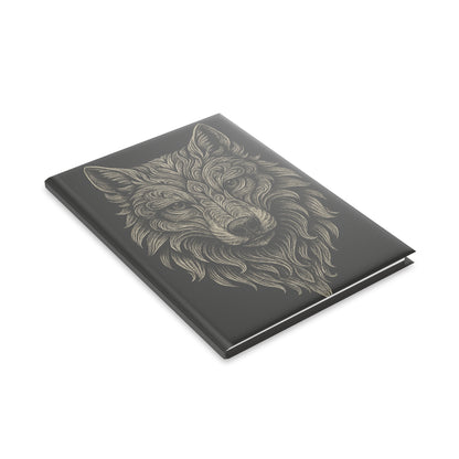 Wolf Head Hardcover Notebook — 'Rise. Roar. Repeat.' Puffy-Cover Journal for Writers & Gift