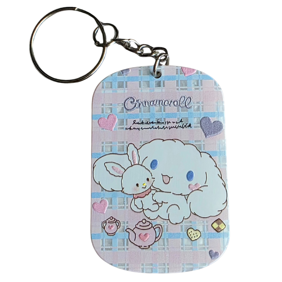 Keychain: Cinna Inspired Kawaii Anime Bag Charm & Acrylic Keyring