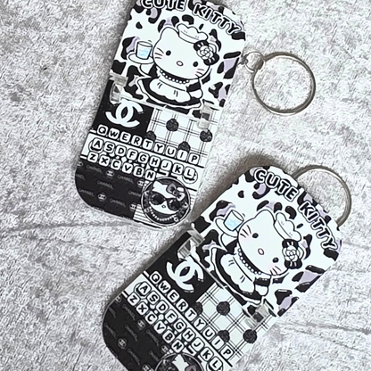 Sanrio Inspired Flip Keychain: Kawaii Anime Keyring, Bag Charm