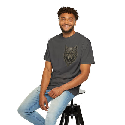 Wolf Graphic T-Shirt — Front Wolf Head Art & Back “RISE. ROAR. REPEAT.” Motivational Tee