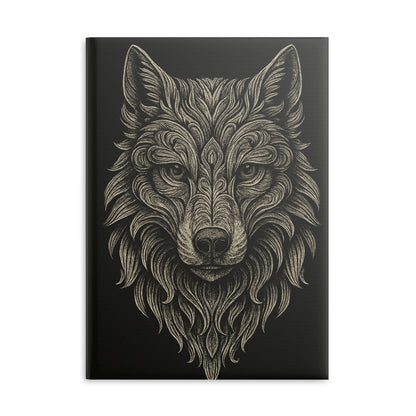 Wolf Head Hardcover Notebook — 'Rise. Roar. Repeat.' Puffy-Cover Journal for Writers & Gift