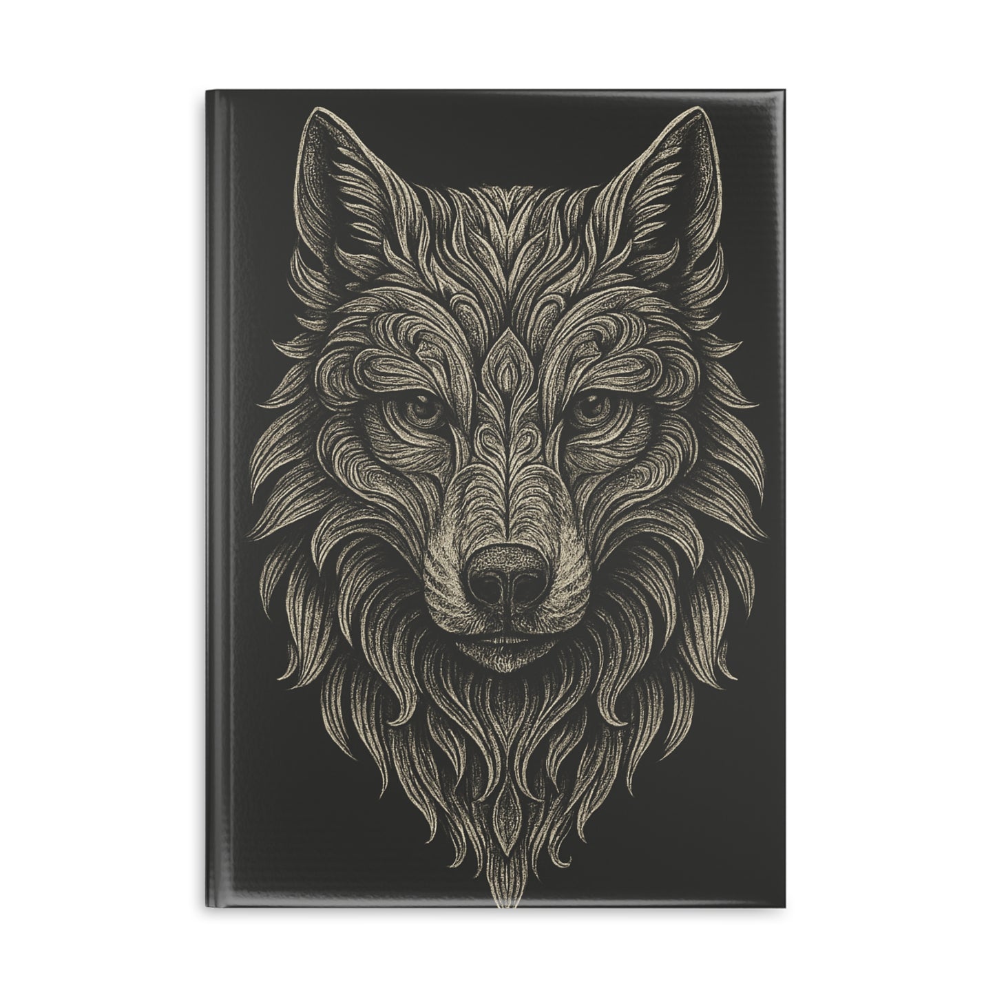 Wolf Head Hardcover Notebook — 'Rise. Roar. Repeat.' Puffy-Cover Journal for Writers & Gift