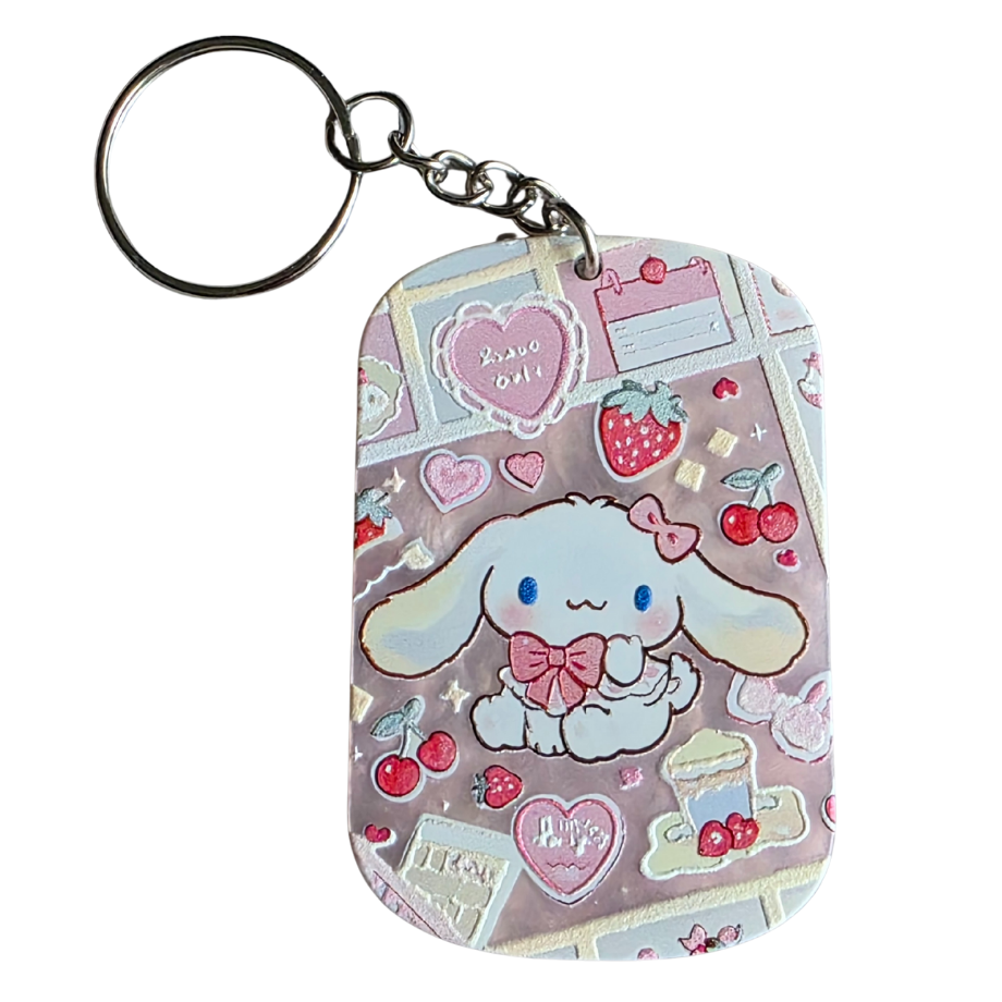 Keychain: Cinna Inspired Kawaii Anime Bag Charm & Acrylic Keyring