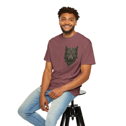 Wolf Graphic T-Shirt — Front Wolf Head Art & Back “RISE. ROAR. REPEAT.” Motivational Tee