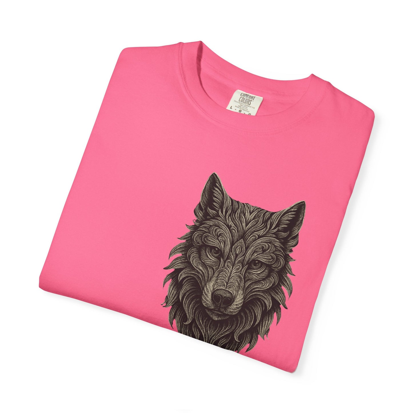 Wolf Graphic T-Shirt — Front Wolf Head Art & Back “RISE. ROAR. REPEAT.” Motivational Tee