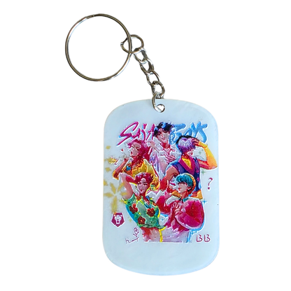 Keychain: K-POP Demon Hunters Kawaii Keyring, Saja Huntrix Theme