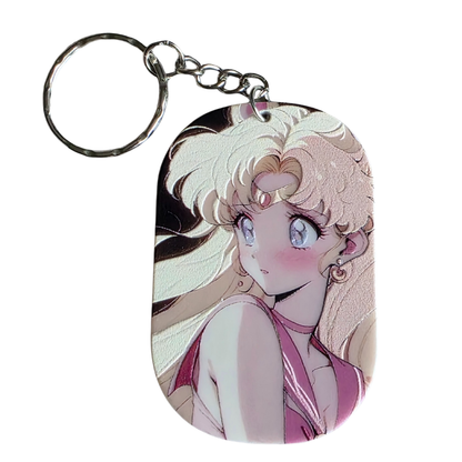 Keychain: Sailor Moon Inspired Kawaii Anime Keyring, Bag Charm