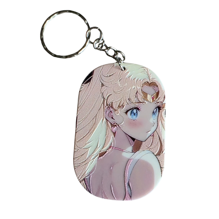 Keychain: Sailor Moon Inspired Kawaii Anime Keyring, Bag Charm