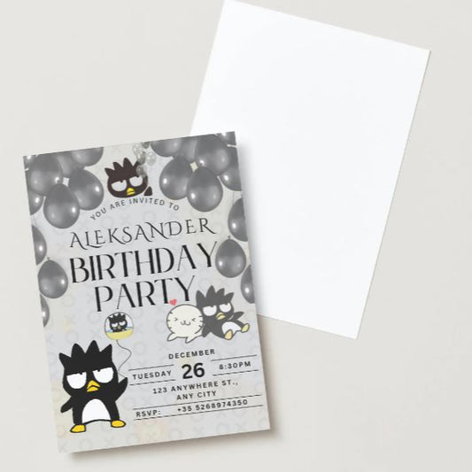 Badtz Maru Digital Invitation | Kawaii Sanrio Party Event Invite | Instant Download