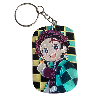 Keychain: Demon Slayer Inspired Kawaii Anime Bag Charm & Acrylic Keyring