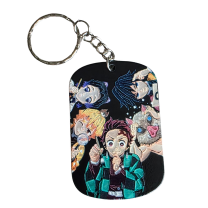 Keychain: Demon Slayer Inspired Kawaii Anime Bag Charm & Acrylic Keyring