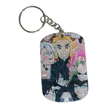 Keychain: Demon Slayer Inspired Kawaii Anime Bag Charm & Acrylic Keyring