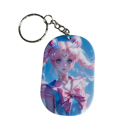 Keychain: Sailor Moon Inspired Kawaii Anime Keyring, Bag Charm