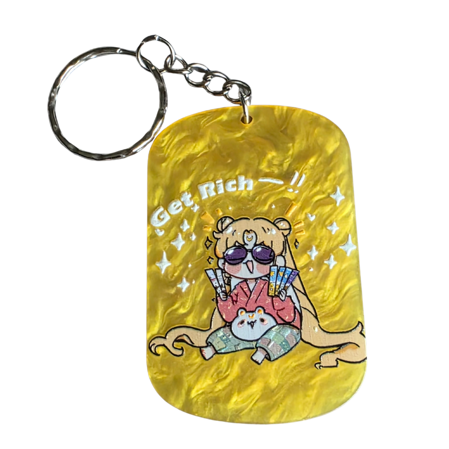 Keychain: Sailor Moon Inspired Kawaii Anime Keyring, Bag Charm