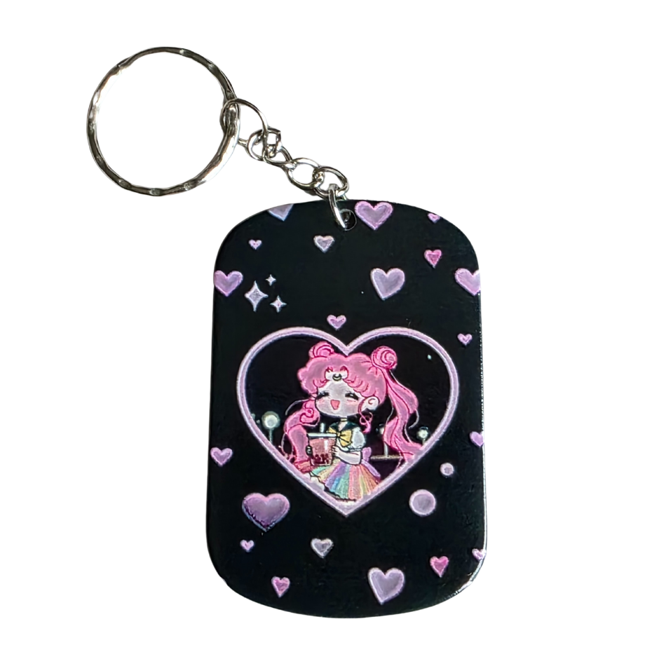 Keychain: Sailor Moon Inspired Kawaii Anime Keyring, Bag Charm