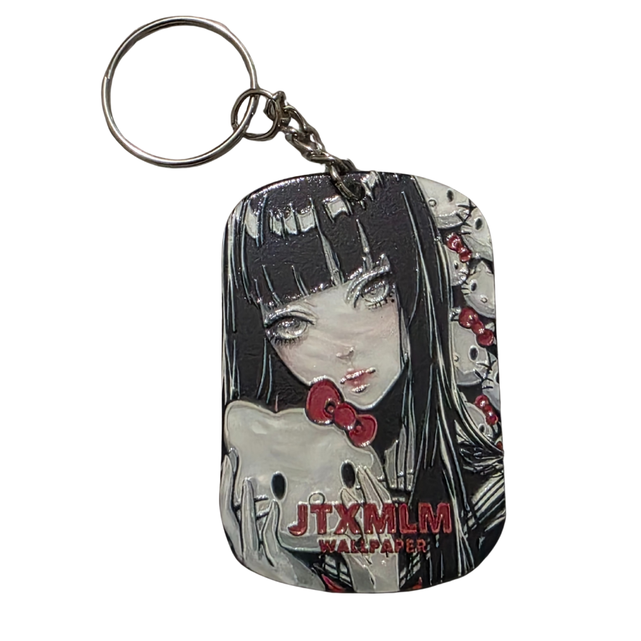 Keychain: Kitty Inspired Kawaii Anime Bag Charm & Acrylic Keyring