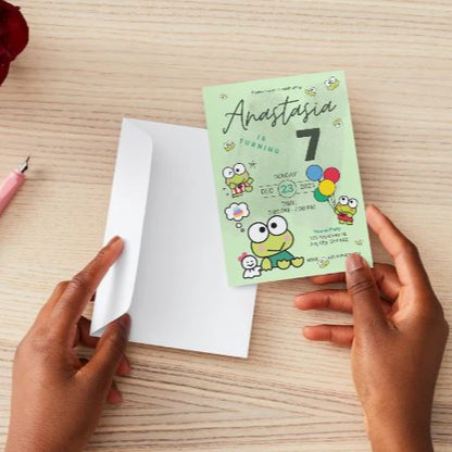 Keroppi Digital Invitation | Kawaii Sanrio Party Event Invite | Instant Download