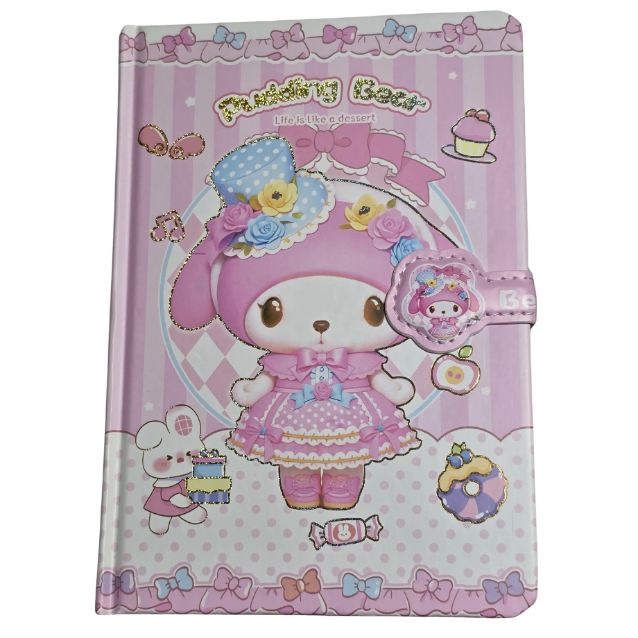 Cute Cartoon Notebook - Stationery. Cinna, Mel, Kitty, Ku, Pom - Kids Daily Weekly Agenda Planner
