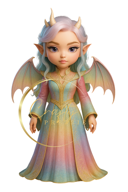 Clipart 10 PNG Bundle – Dragon Girls & Boys (Digital Download)