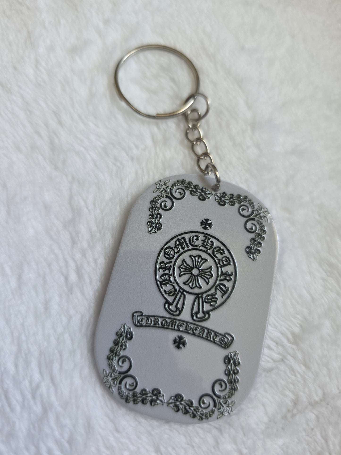 Keychain: Gothic Cross Keyring, Bag Charm, Tag