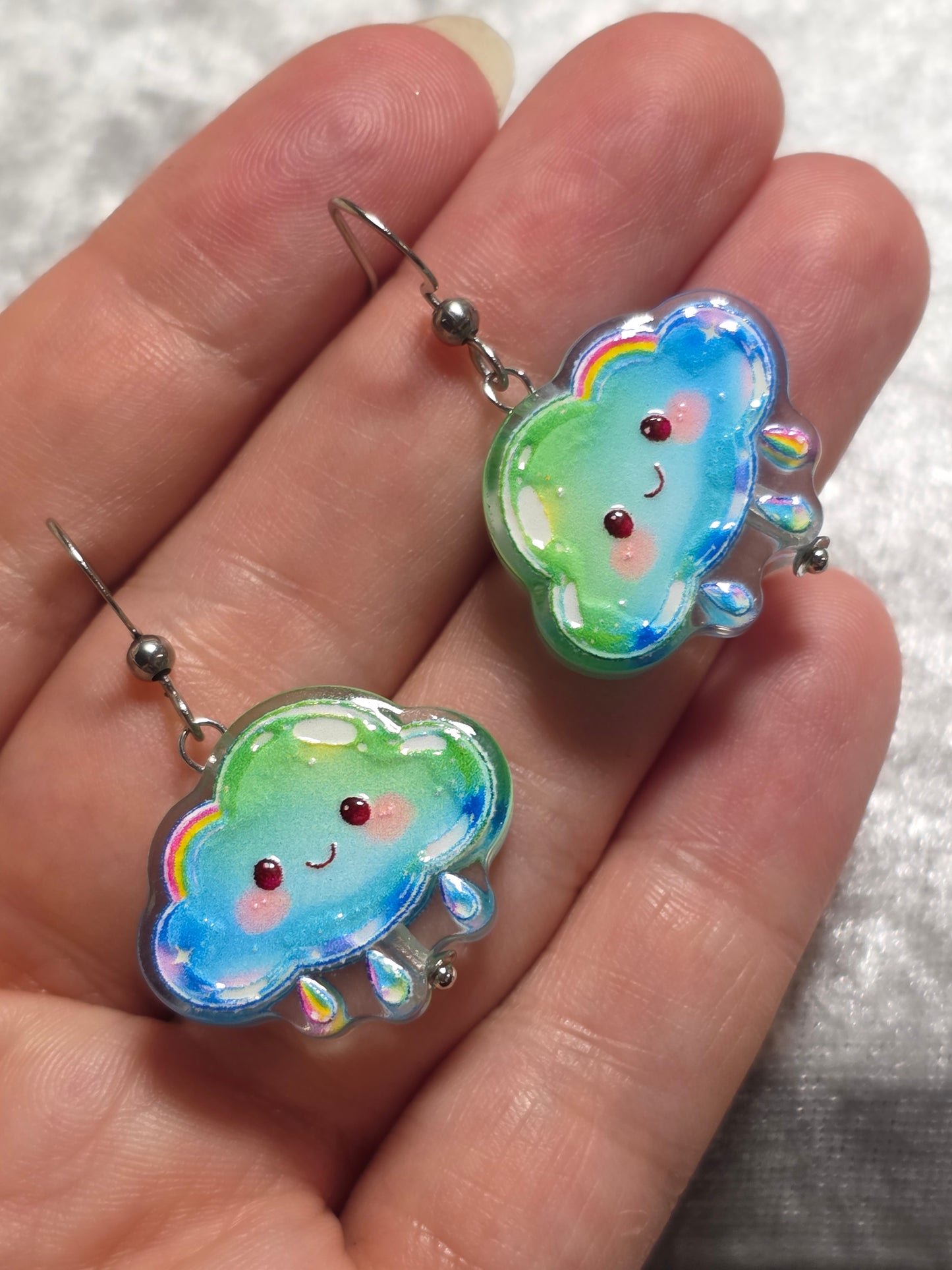 Handmade Happy Weather Dangle Earrings | Kawaii Animal Jewellery