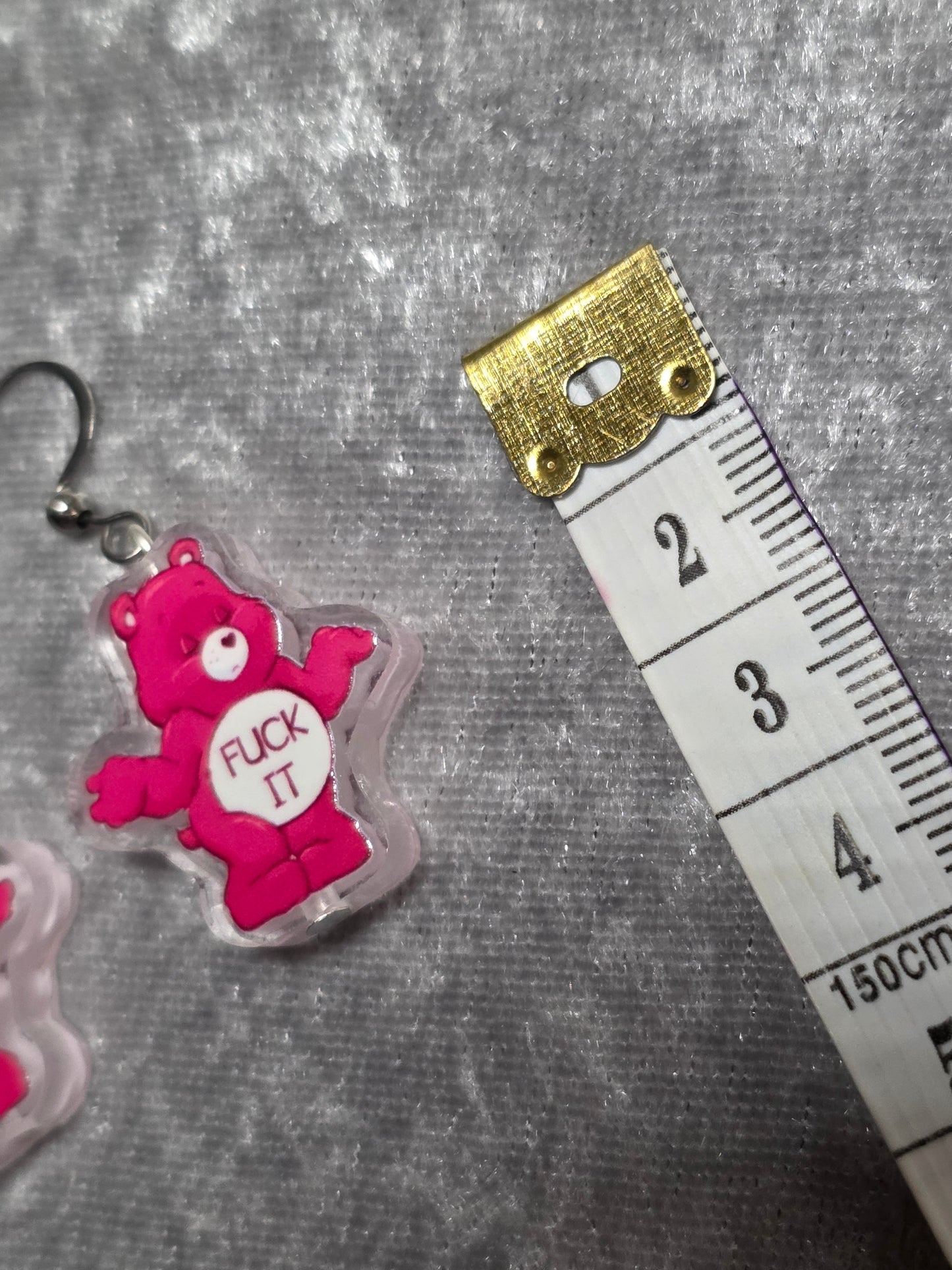 Handmade Bear with Attitude Dangle Earrings | Kawaii Animal Jewellery