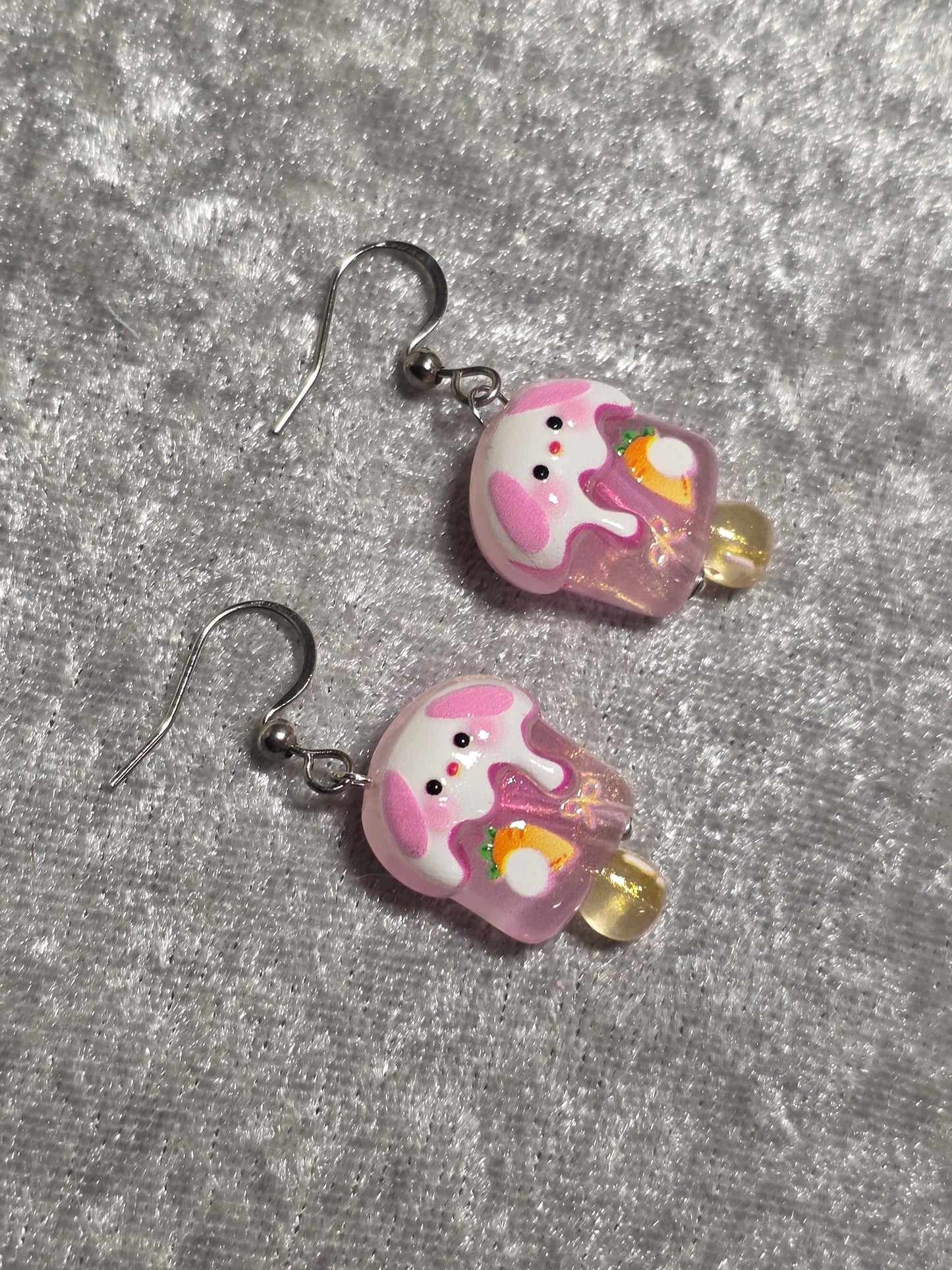 Handmade Cute Ice-cream Dangle Earrings | Kawaii Animal Jewellery