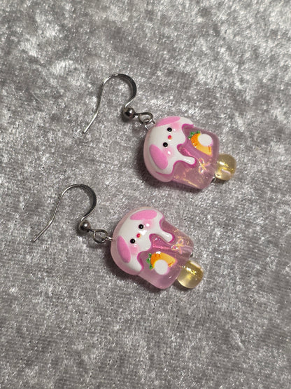 Handmade Cute Ice-cream Dangle Earrings | Kawaii Animal Jewellery