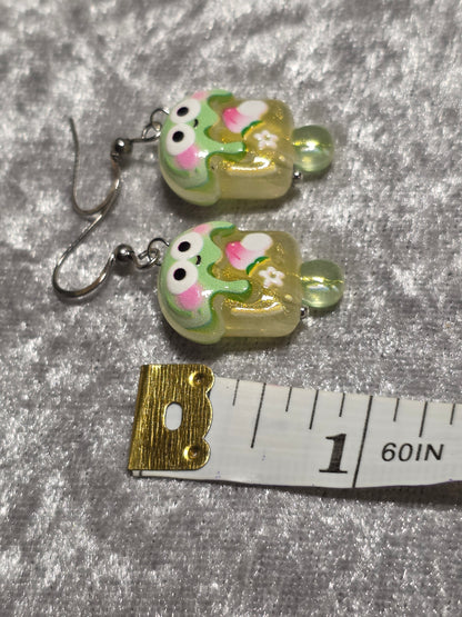 Handmade Cute Ice-cream Dangle Earrings | Kawaii Animal Jewellery