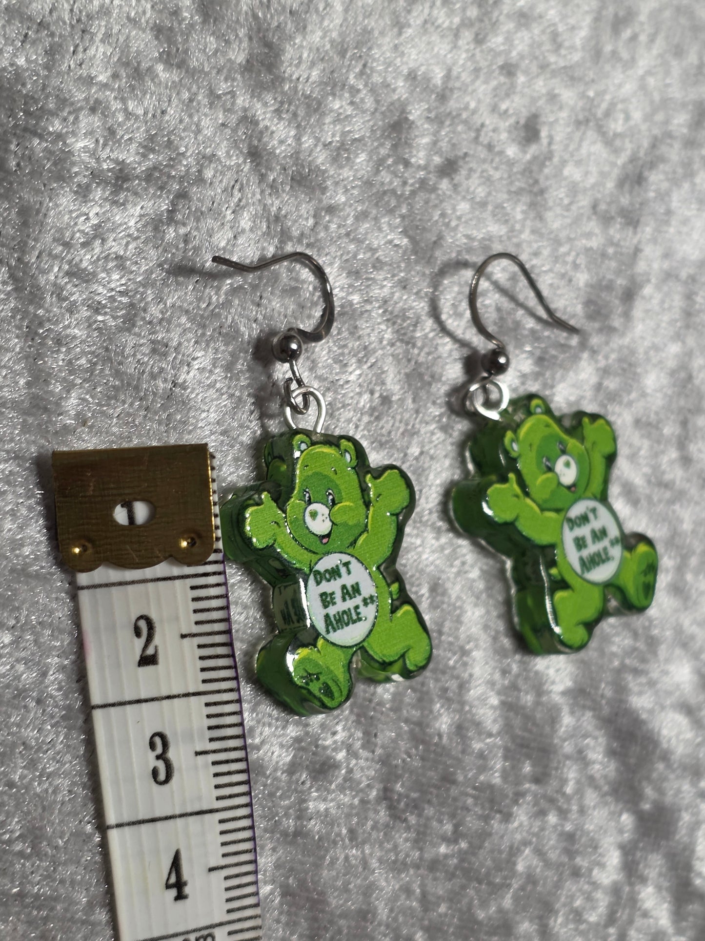 Handmade Bear with Attitude Dangle Earrings | Kawaii Animal Jewellery