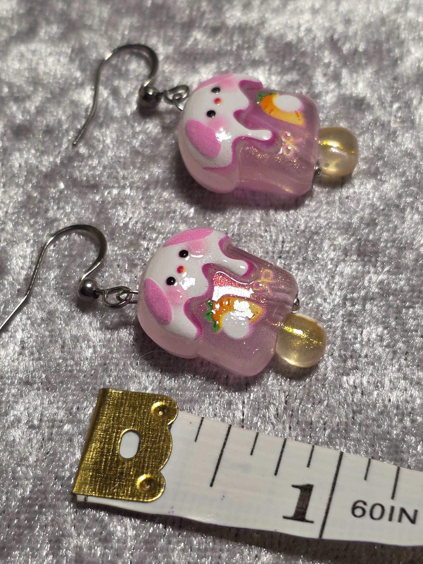 Handmade Cute Ice-cream Dangle Earrings | Kawaii Animal Jewellery