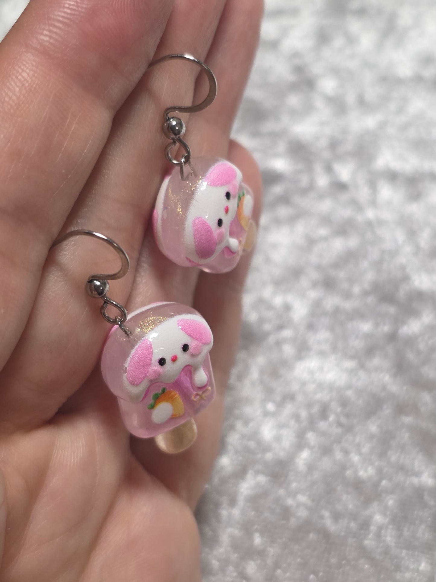 Handmade Cute Ice-cream Dangle Earrings | Kawaii Animal Jewellery