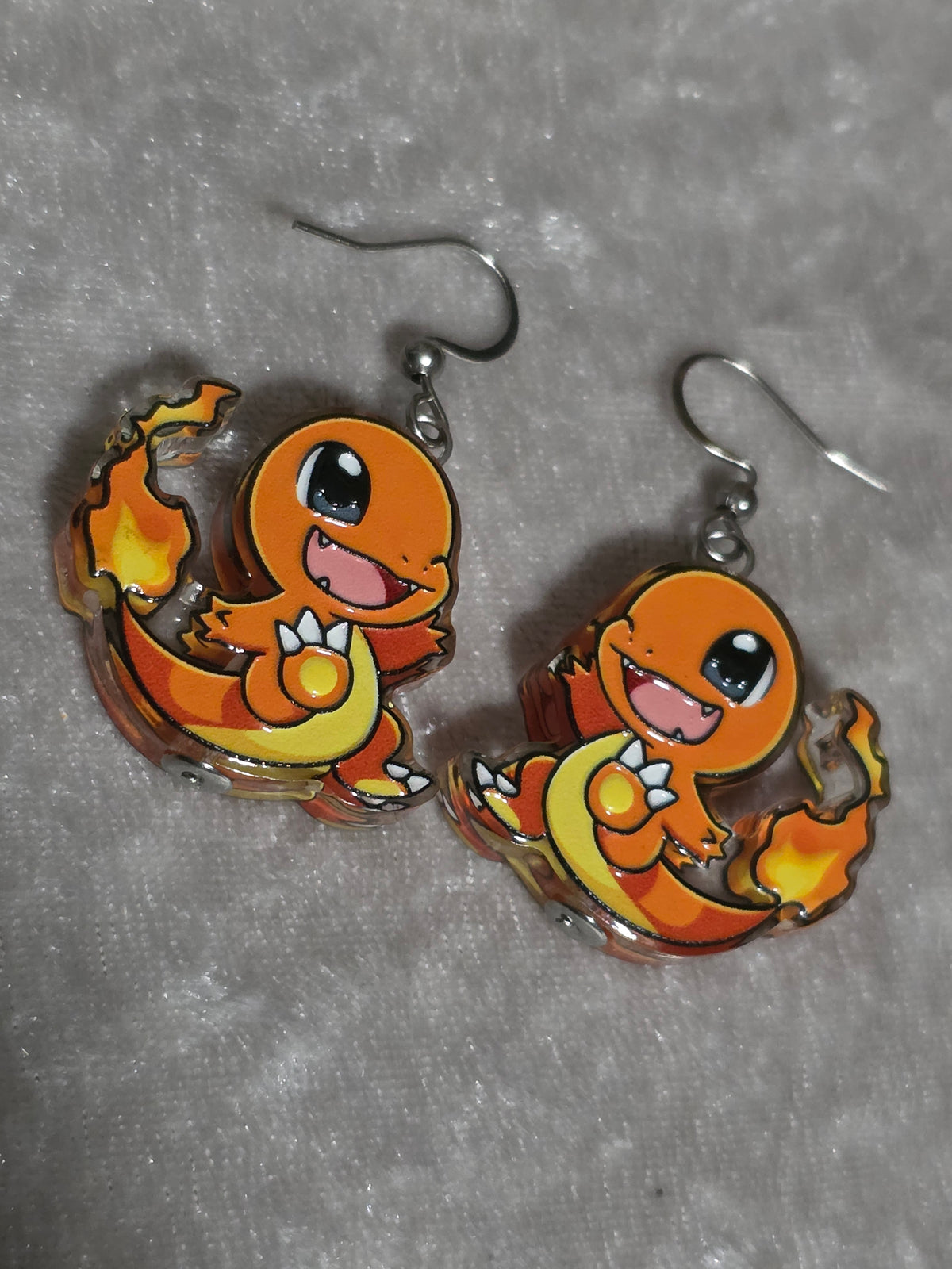 Handmade Cute Charmander Dangle Earrings | Kawaii Jewellery