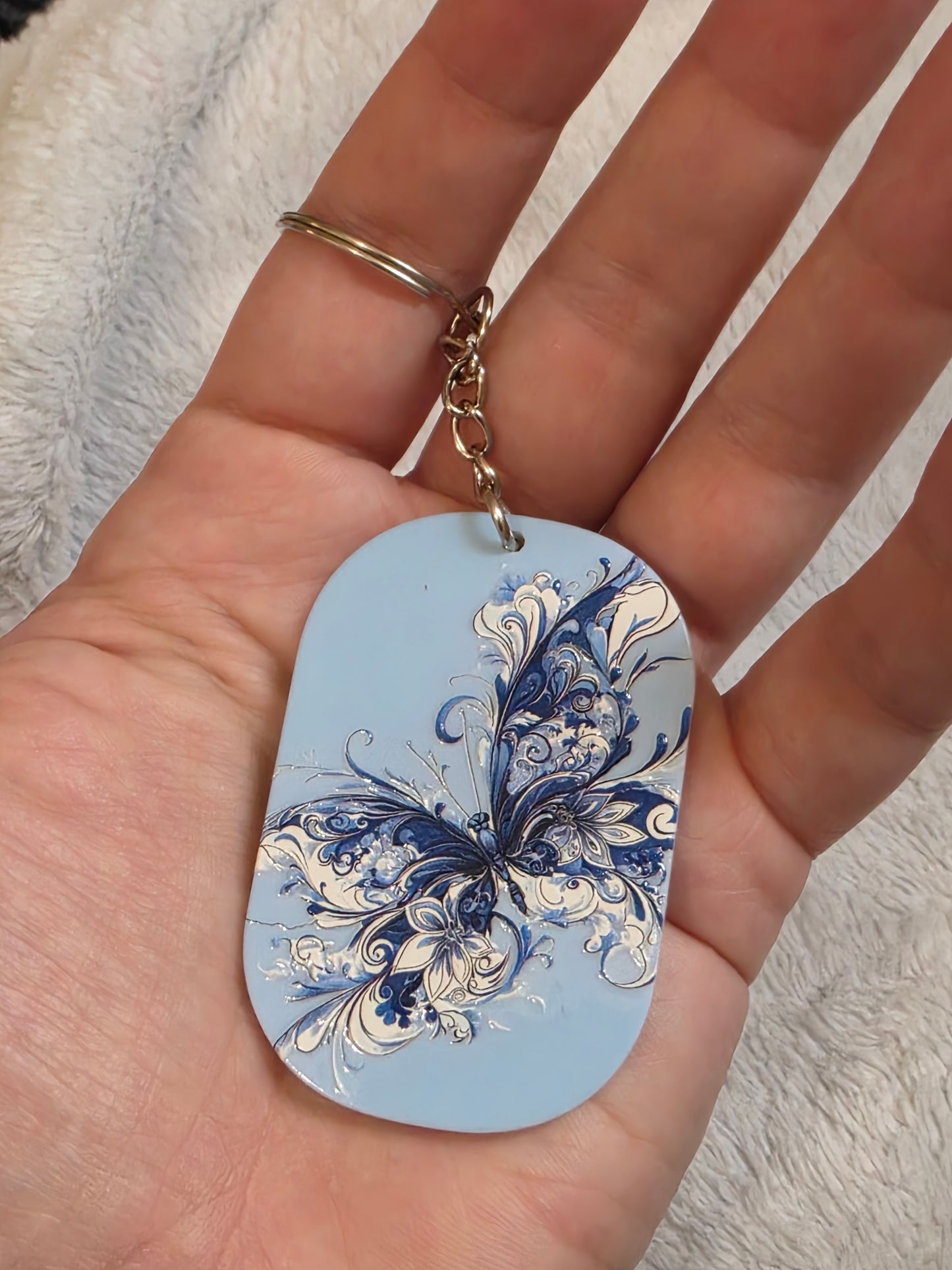 Keychain: Butterfly Kawaii Keyring, Bag Charm, Tag