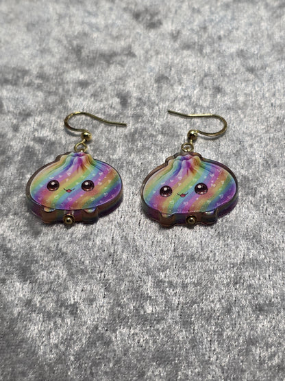 Handmade Cute Rainbow Dumplings Dangle Earrings | Kawaii Jewellery